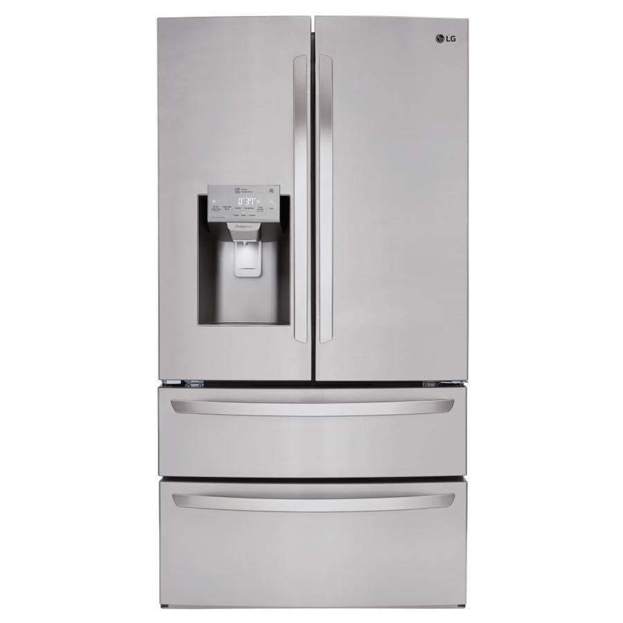 LG 27.8 Cu ft 4-Door French Door Refrigerator with Ice Maker - Stainless Steel - LMXS28626S