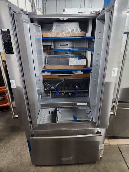 KitchenAid - 23.8 Cu. Ft. French Door Counter-Depth Refrigerator - Stainless steel (KRFC704FPS)