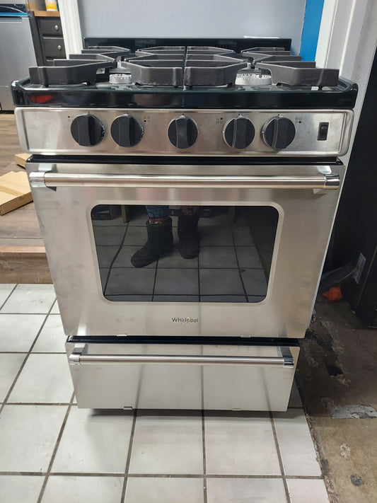 Whirlpool Stainless Steel 24-inch Freestanding Gas Range with Sealed Burners WFG500M4HS