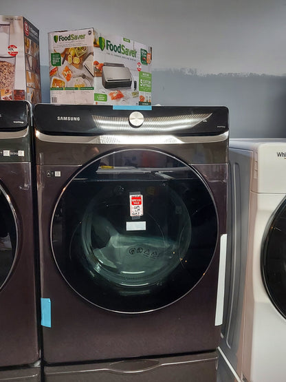 Samsung 7.5 cu. ft. Smart Dial Gas Dryer with Super Speed Dry in Brushed Black DVG50A8800V