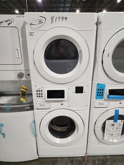 Whirlpool 27" Commercial Electric Stack Washer/Dryer, Non-Vend (CET9100GQ)