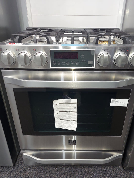 LG Studio (LSSG3017ST) 30 Inch Slide-In Gas Smart Range with 5 Sealed Burners, 6.3 cu. ft. Oven Capacity