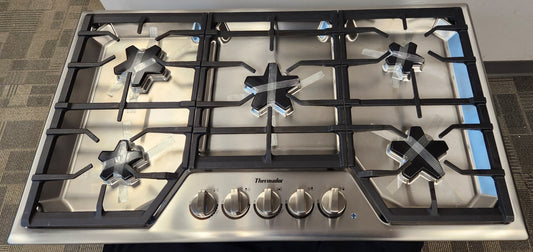 Thermador Masterpiece Series SGSX365TS 36 Inch Gas Cooktop with 5 Star® Burners, Continuous Grates