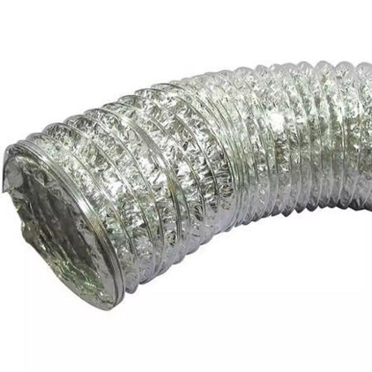 Deflecto Supurr-Flex® F0408MSX/30 4 in. x 8 ft. Silver Uninsulated Flexible Air Duct