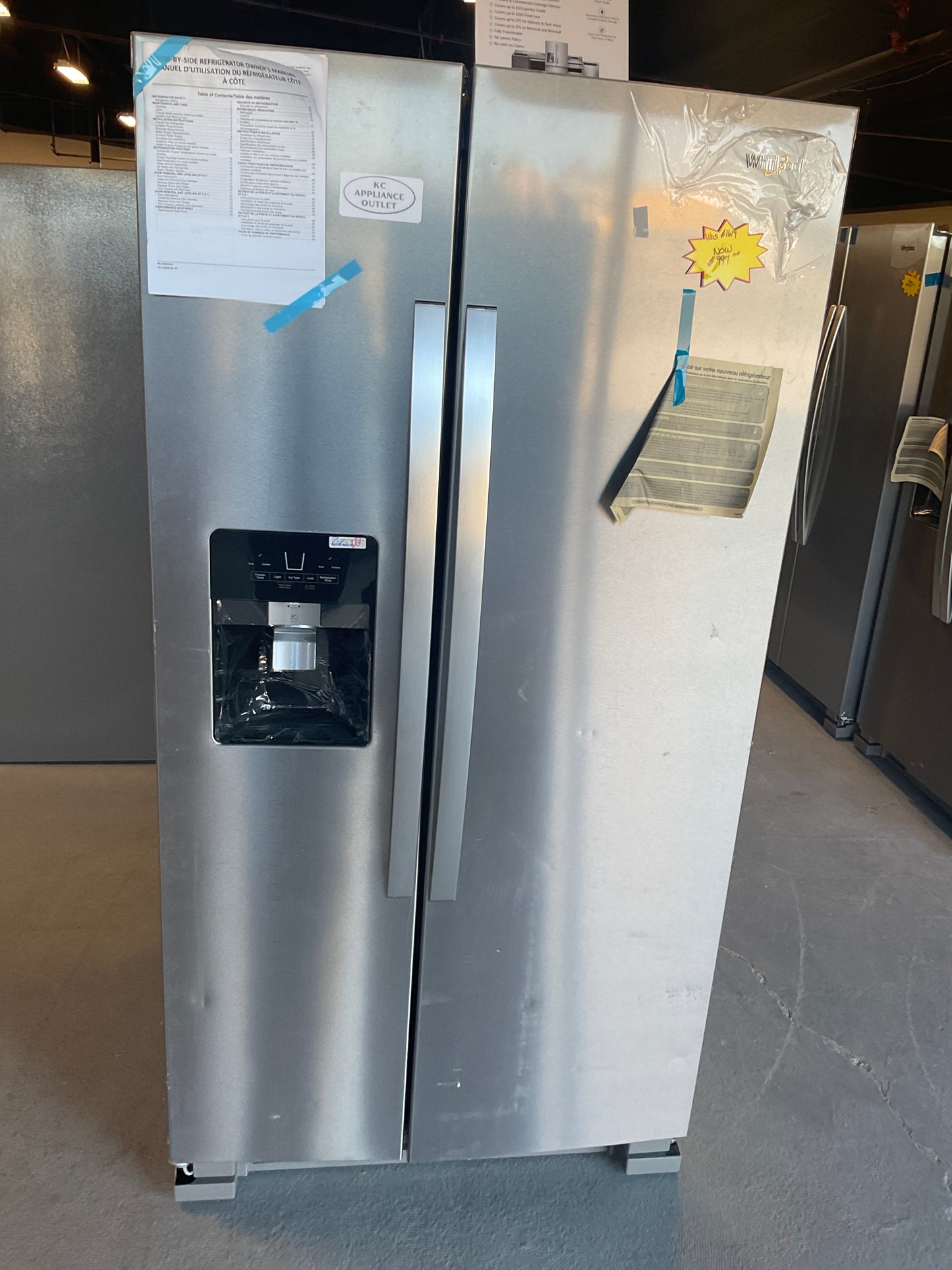 Whirlpool 36-inch Wide Side-by-Side Refrigerator - 25 cu. ft. WRS325SDH(Z/W/B/V)