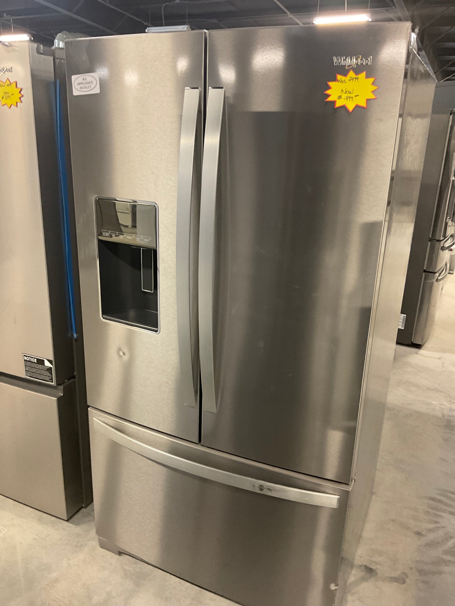 Whirlpool 36 Inch French Door Refrigerator with Dual Icemakers WRF767SDH(Z/V)