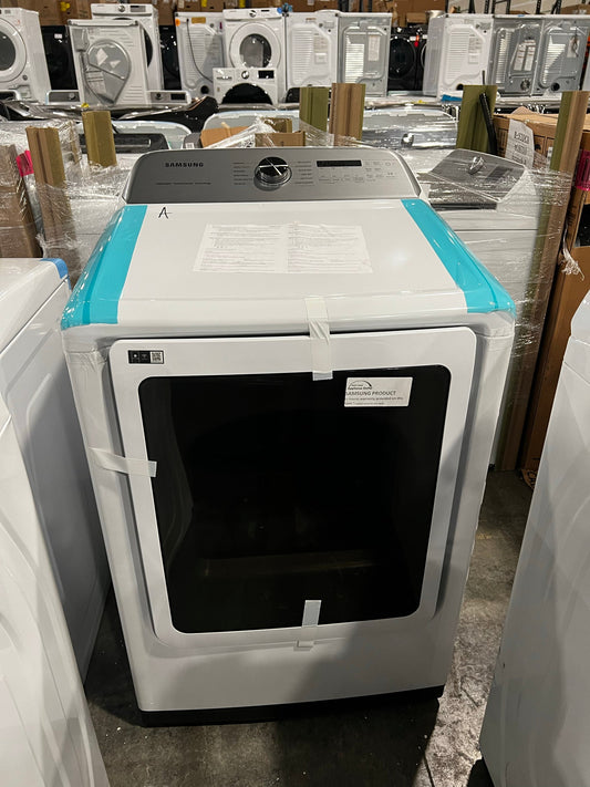Samsung 7.4 cu. ft. Electric Dryer with Steam Sanitize+ in White (DVE50R5400W)