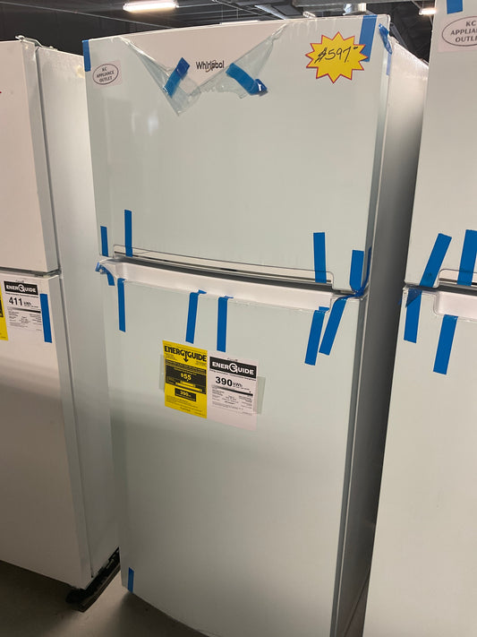 Whirlpool WRTX5028PW 28 Inch Freestanding Top Freezer Refrigerator with 16.3 cu. ft. Total Capacity. Optional Ice Maker, and Energy Star®: White