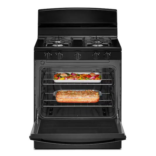 AGR6303MMB Amana - 5.1 Cu. Ft. Freestanding Gas Range with Bake Assist Temps - Black