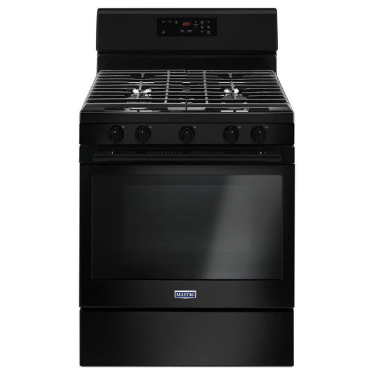 Maytag 30-inch Wide Gas Range With 5th Oval Burner - 5.0 Cu. Ft.- Black MGR6600FB