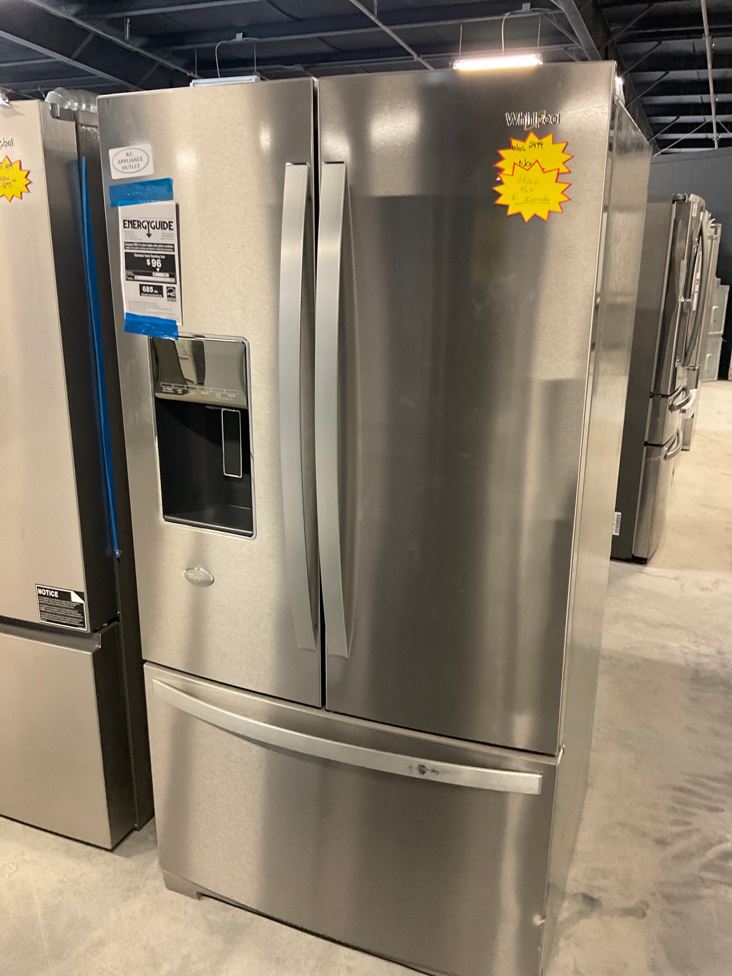 Whirlpool 36 Inch French Door Refrigerator with Dual Icemakers WRF767SDH(Z/V)