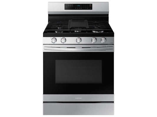 BRAND NEW IN BOX Samsung 6.0 cu. ft. Smart Freestanding Gas Range with No-Preheat Air Fry & Convection in Stainless Steel - NX60A6511SS/AA