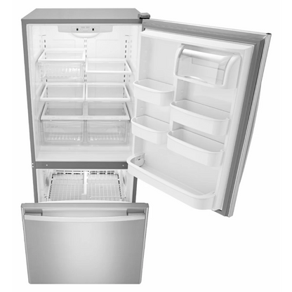 Amana ABB1924BRM 29 Inch Bottom Freezer Refrigerator with 18.5 cu. ft. Capacity, Energy Star Rated: Stainless