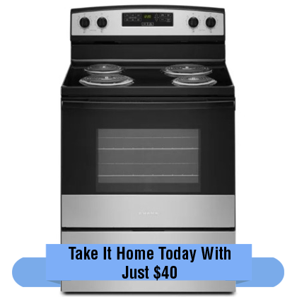 Amana - 4.8 Cu. Ft. Freestanding Electric Range - Stainless Steel ACR4303MMS