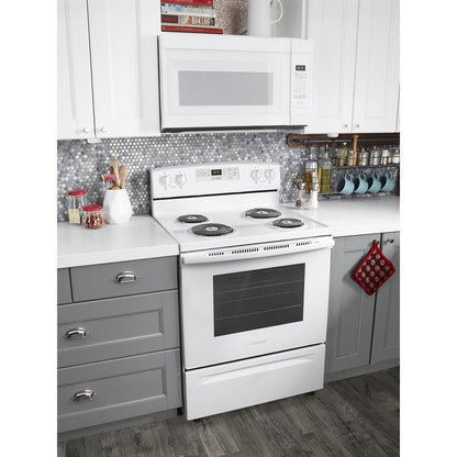 Amana ACR4503SFW 30 Inch Freestanding Electric Range with 4 Coil Elements, 4.8 Cu. Ft. Oven Capacity: White