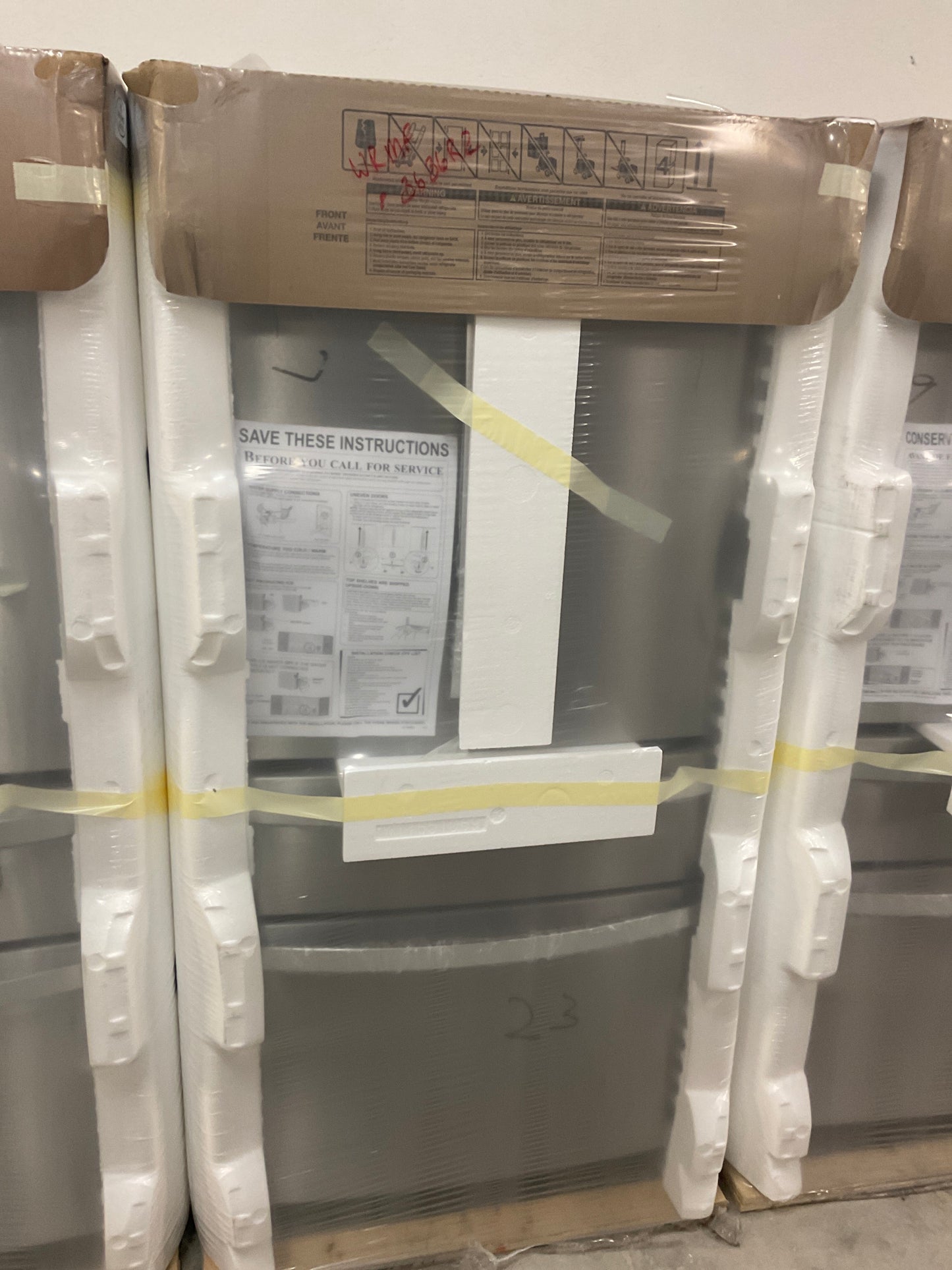 Whirlpool WRMF3636RZ 36 Inch 4-Door French Door Refrigerator with 24.5 Cu. Ft. CapacityExternal Ice/Water Dispenser, Icemaker, and ENERGY STAR®: Fingerprint Resistant Stainless Steel