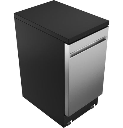 GE® 18" Stainless Steel Interior Portable Dishwasher with Sanitize Cycle (GPT145SSLSS)