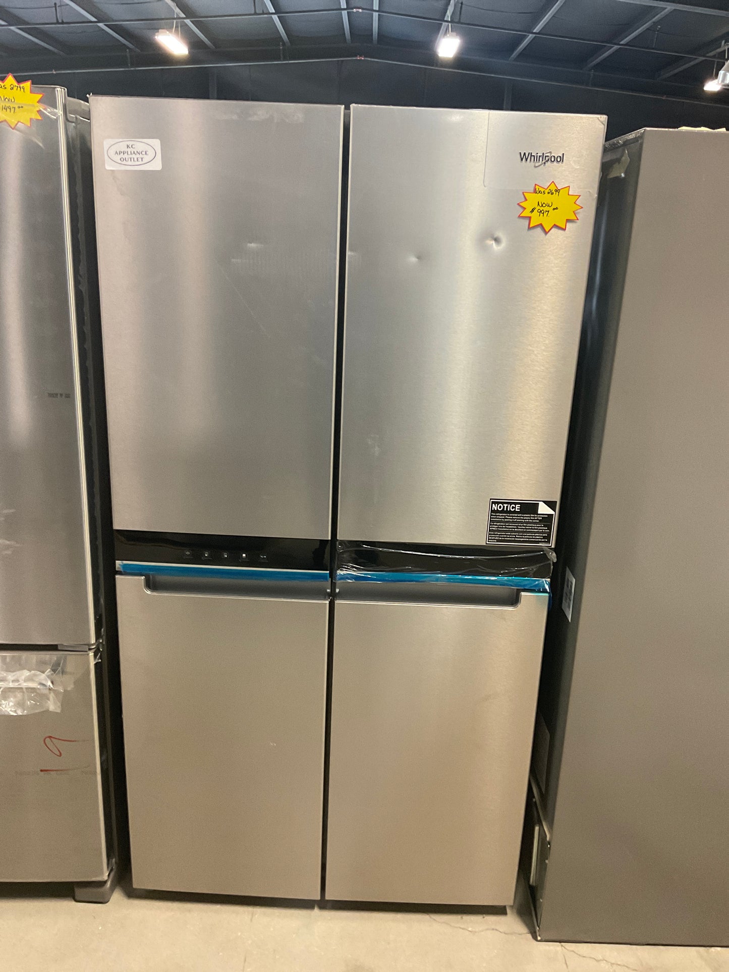 Whirlpool Refrigerator: 36-inch Wide Counter Depth 4 Door Refrigerator - 19.4 cu. ft. WRQA59CNKZ