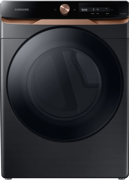 Samsung  DVE46BG6500V
27 Inch Electric Smart Dryer with 7.5 cu. ft. Capacity, MultiControl™, Super Speed Dry, AI Smart Dial, Wi-Fi, 19 Drying Cycles, Sensor Dry, Vent Sensor, Steam Sanitize+, Wrinkle Prevent, ADA Compliant, and ENERGY STAR® Certified