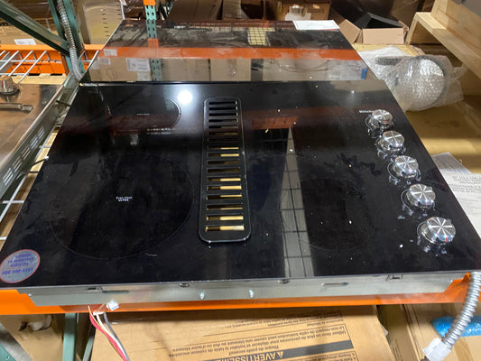 KitchenAid - 30" Electric Downdraft Cooktop - Black KCED600GBL