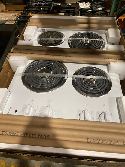 Whirlpool - 30" Built-In Electric Cooktop - White - WCC31430AW
