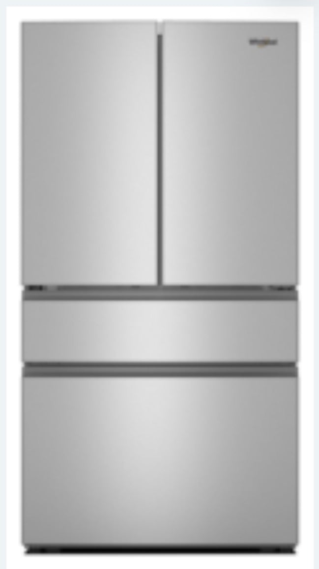 Whirlpool 36 in. 31 cu. ft. Standard Depth French Door Refrigerator in Fingerprint Resist Stainless Finish w/ Interior Dispenser WRMF3336SZ