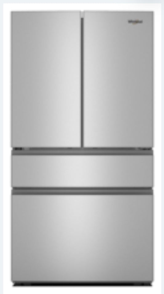 Whirlpool 36 in. 31 cu. ft. Standard Depth French Door Refrigerator in Fingerprint Resist Stainless Finish w/ Interior Dispenser WRMF3336SZ