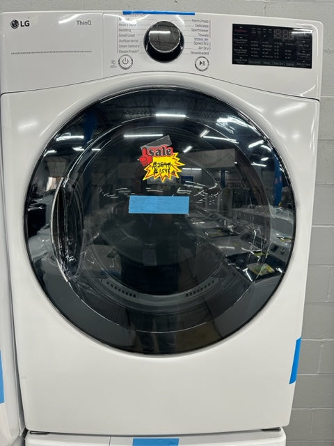 LG TurboSteam Series DLEX3900W 27 Inch Electric Smart Dryer with TurboSteam™ Technology
