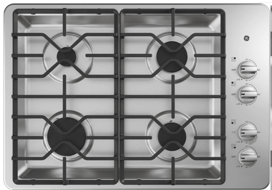 GE JGP3530SLSS 30 Inch Gas Cooktop with 4 Sealed Burners