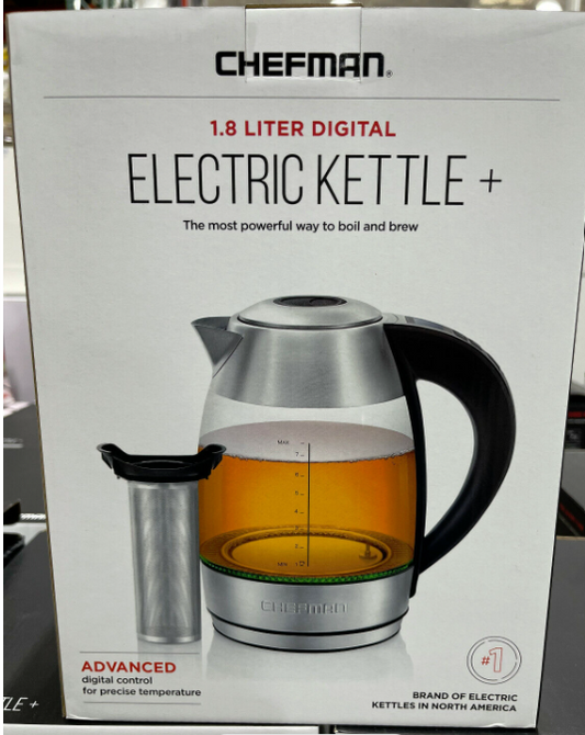 Chefman 1.8L Digital Electric Glass Kettle RJ11-17-TCTI-V2