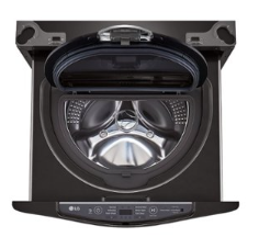 LG 1 Cu. Ft. SideKick Black Steel Pedestal Washer WD100CB
