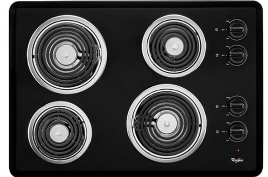 Whirlpool - 30" Built-In Electric Cooktop - Black WCC31430AB