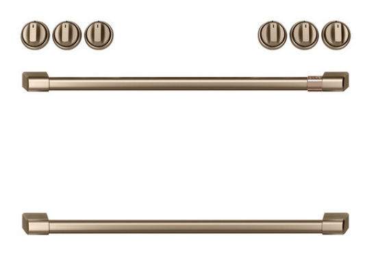 GE Café™ Front Control Gas Knobs and Handles - Brushed Bronze CXFCGHKPMBZ