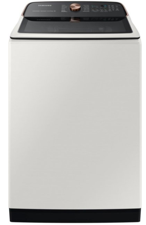 Samsung - 5.5 cu. ft. Extra-Large Capacity Smart Top Load Washer with Super Speed Wash - Ivory WA55A7300AE/US