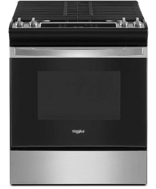 Whirlpool - 5.0 Cu. Ft. Gas Range with Frozen Bake Technology - Stainless steel WEG515S0LS