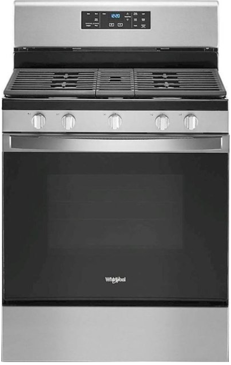 Whirlpool - 5.0 Cu. Ft. Freestanding Gas Range with Self-Cleaning and SpeedHeat Burner - Stainless steel WFG525S0JS