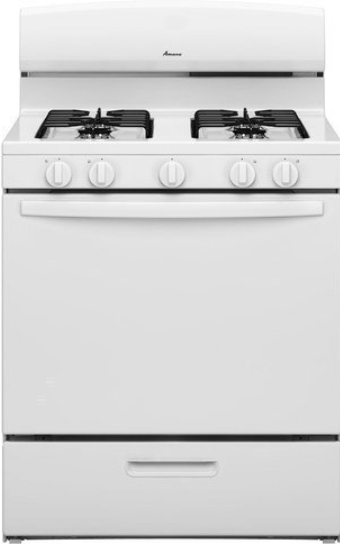Amana - 5.1 Cu. Ft. Freestanding Gas Range - White AGR4230BAW