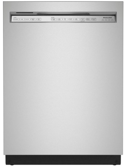 KitchenAid - 24" Front Control Built-In Dishwasher with Stainless Steel Tub KDFE204KPS