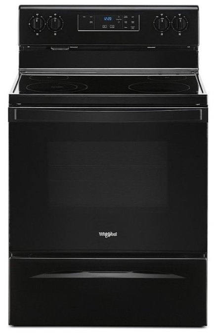 Whirlpool - 5.3 Cu. Ft. Freestanding Electric Range with Keep Warm Setting - Black WFE320M0JB