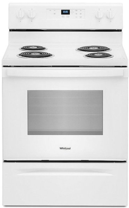 Whirlpool - 4.8 Cu. Ft. Freestanding Electric Range with Keep Warm Setting - White WFC150M0JW