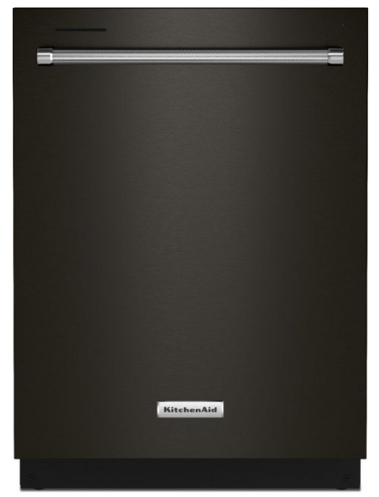 KitchenAid - Top Control Built-In Dishwasher with Stainless Steel Tub, FreeFlex 3rd Rack, 44dBA - Black Stainless with PrintShield Finish KDTM404KBS