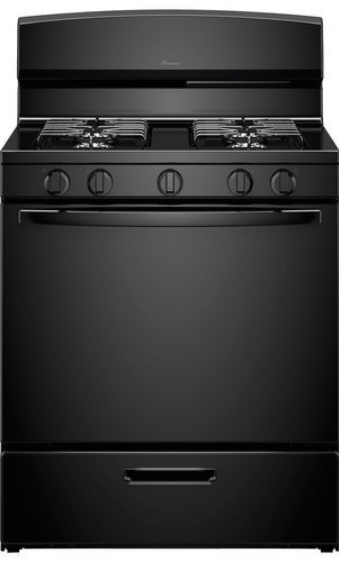 Amana - 5.1 Cu. Ft. Freestanding Gas Range - Black AGR4230BAB