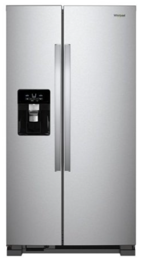 Whirlpool - 24.6 Cu. Ft. Side-by-Side Refrigerator - WRS335SDH(M/W)