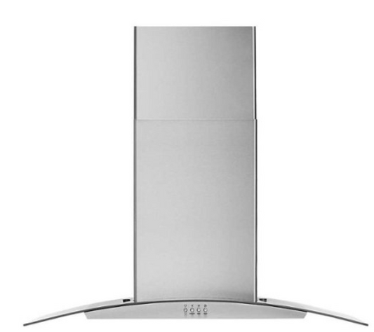 Whirlpool - 36" Curved Glass Wall Mount Range Hood - Stainless Steel WVW51UC6LS