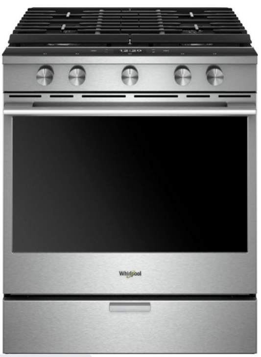 Whirlpool - 5.8 Cu. Ft. Self-Cleaning Slide-In Gas Convection Range - Stainless Steel WEGA25H0HZ