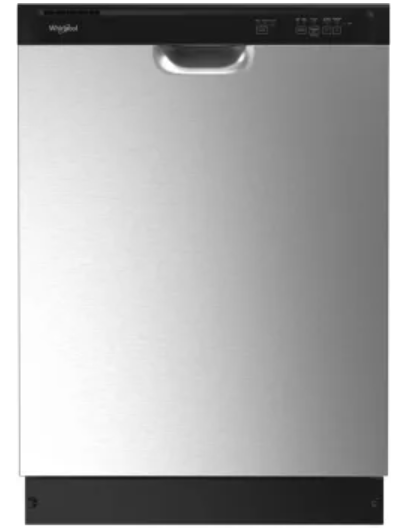 Whirlpool WDF331PAMS 24 Inch Full Console Dishwasher with 12 Place Setting Capacity, 59 dBA, 3 Wash Cycles, Nylon Coated Racks, Quick Wash, and ENERGY STAR® Certified: Stainless Steel
