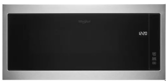 Whirlpool WMT50011KS 30 Inch Built-In 1000W Microwave with 1.1 Cu. Ft. Capacity, 10 Power Levels, Control Lock, Dishwasher-Safe Turntable Plate, and Slim Trim Kit