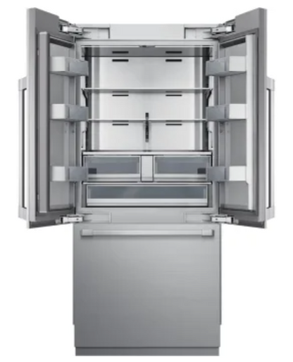 Dacor Contemporary DRF367500AP 36 Inch Built-In Panel Ready French Door Refrigerator with 21.3 Cu. Ft. Capacity, FreshZone™ Drawer, SteelCool™ Interior, Humidity Control Crispers, Icemaker, Internal Water Dispenser, Sabbath Mode and ENERGY STAR®