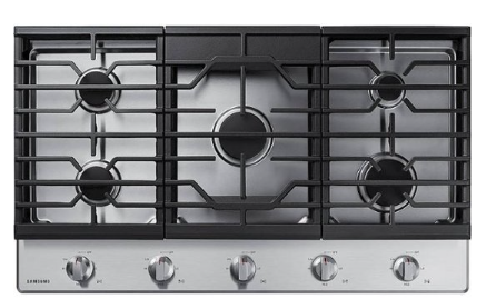 Samsung - 36" Built-In Gas Cooktop with 5 Burners - Stainless Steel NA36R5310FS/AA