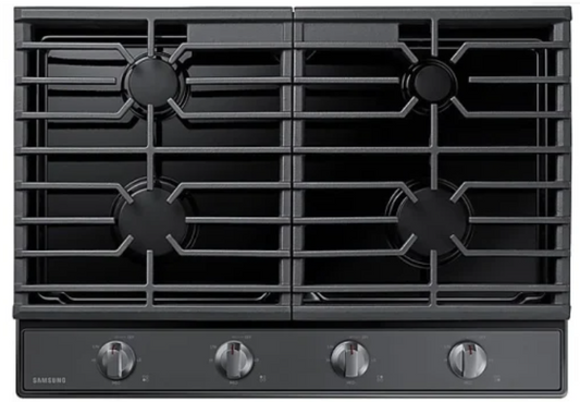 Samsung - 30" Built-In Gas Cooktop with 4 Burners - Fingerprint Resistant Black Stainless Steel NA30R5310FG/AA